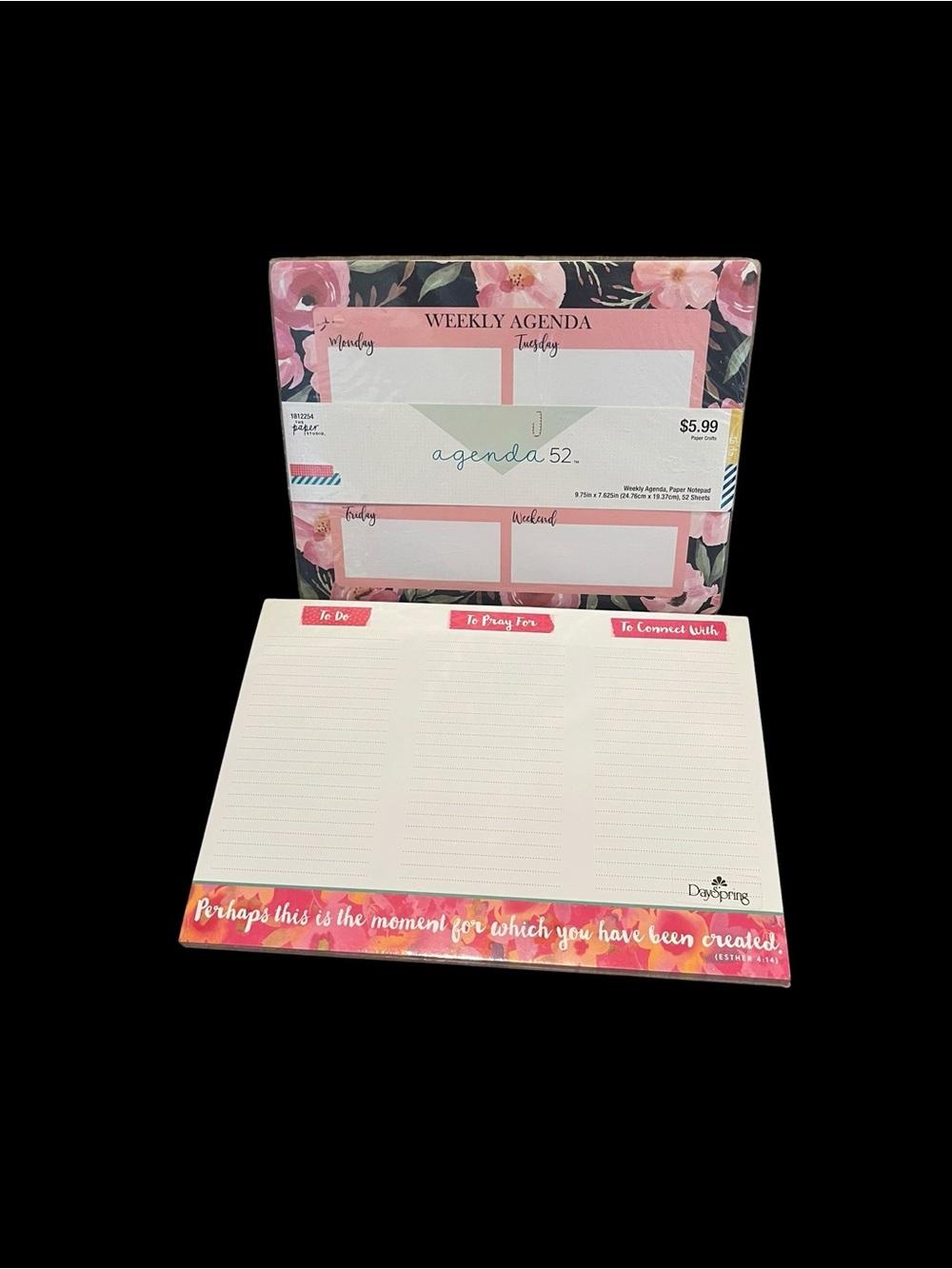Agenda 52 Weekly Agenda Paper Notepad Dayspring Lot Planner To Do List